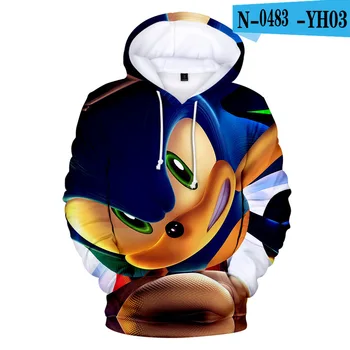 Moda Sonic Ariciul Hanorace Copii 3D Hoodie Coat Băieți Bluze Pulovere Îmbrăcăminte exterioară Hanorac Fete Geaca de Streetwear Hoody
