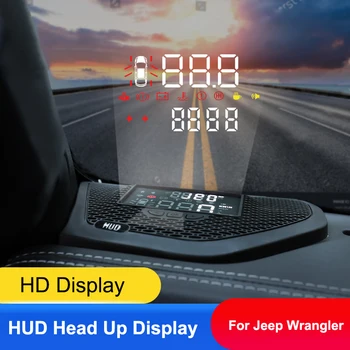 QHCP Masina Head Up Display HD Proiector Ecran HUD Depășirea vitezei de Alertă de Alarmă Detector Ascunse Multifuncțional Pentru Jeep Wrangler JL 18 19