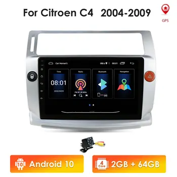 Android QUAD-CORE 10 Masina Jucător de Radio Pentru Citroen C4 C-Triomphe C-Quatre 2004-2009 2G 4G 32G Multimedia Autoradio Ecran Tactil