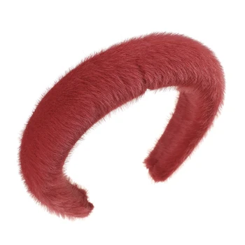 LEVAO de Pluș Drăguț Benzi Bezel Turban de Culoare Solidă Femei Fete Elegante Accesorii de Par Păr, articole pentru acoperirea capului Cerc de Iarnă