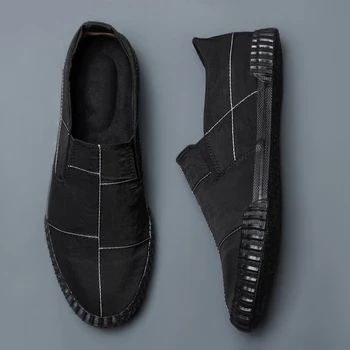 2020 Moda Bărbați Panza Adidași Pantofi de Primăvară pentru Bărbați Valul de Alunecare Pe Bărbați de Conducere Pantofi Loafer de Ventilație Bărbați Vulcaniza Pantofi