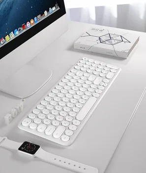 2.4 G Wireless Tastatura Tăcut Ergonomic Mouse-ul Rotund tastelor Tastatura Gaming Mouse-ul Pentru Macbook Pro Laptop Tastatura Mouse-ul