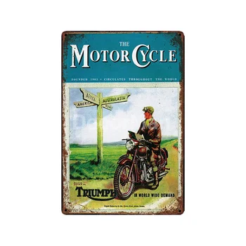 [ DecorMan ] Motociclete Garaj BSA SEXY LADY Semn de Perete Poster Personalizat Route 66 Metal Picturi Bar PUB Decor LT-1799