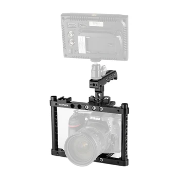 CAMVATE Camera Full-Frame Colivie Cu Brânză de Sus Ocupa & Dublu Shoe Mount Pentru Camera foto DSLR Canon 600D/70D/80D/ Nikon D3200 /D3300