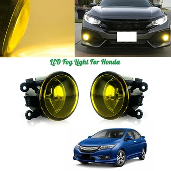 2 buc de Ceață Lampă cu Lumină Galbenă Lentile Masina Barei de protecție Față de Lumina de Ceață OE Înlocuire Bec H11 F4 pentru F-sau-d F-o-c-ne Acura, Honda, Subaru, N
