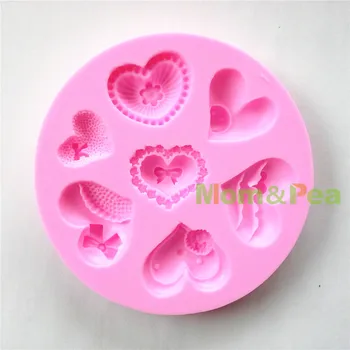 Mama&Mazare 0601 Livrare Gratuita Inima în Formă de Mucegai Silicon Decorare Tort Fondant Tort 3D Mucegai