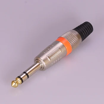 10BUC MONO/Stereo Jack 6,35 mm Sârmă conector Difuzor Audio de 6,35 mm Amplificator de Microfon TS TRS Plug Placat cu Nichel