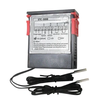 Digital Incubator Termostat Controler de Temperatura Două Ieșire Releu Termostat 10A Incalzire Racire STC-3008 STC-1000