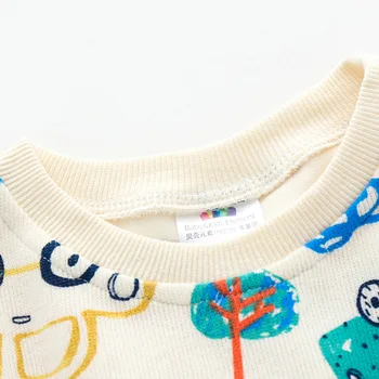 Pat Masina Sweatershirt 2021 Primăvară Copil Haine Copilul de Moda de Imprimare Topuri Copii O Gât Pulover Uza pentru Baieti 2 5 7