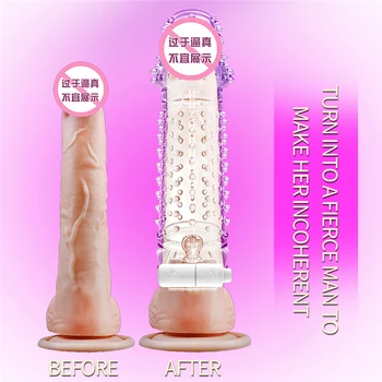 Vibator Penis Inel Adulți Jucarie Sexuala Pentru Barbati Vagin Prezervative Cu Nervuri Multi Functional Vibrator Circumferinta Enhancer Anal, Dop De Fund Penis Sleeve