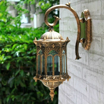 Cele mai noi populare retro de perete pentru exterior lumină favorabilă europa villa tranșee lampa impermeabil exterior grădină ușă de iluminat