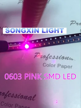 XIASONGXIN LUMINA 1000pcs SMD/SMT Super Luminoase de Montare pe Suprafață 0603 1608 Light Emitting Diode LED Diodă LED 0603 Roz SMD LED
