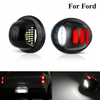 Pentru Ford F150 F-150, F-250, F-350 F-450 F 150 250 350 450 12V Alb Rosu 18 LED Numărul de Înmatriculare Lumină Lampă Auto 12V