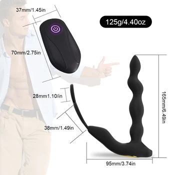 Anal Vibrator Margele Jucarii Sexuale pentru bărbați Homosexuali USB Wireless de Control Dual Funcția de Masaj de Prostata&Inele Penis Stimulator Jucării pentru Adulți