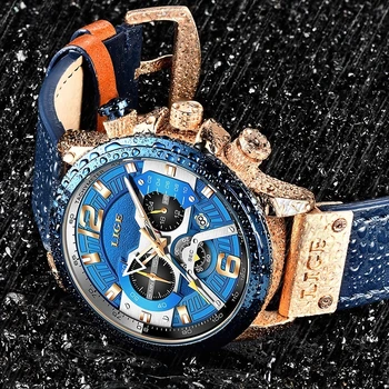 2020 LIGE Casual Sport Ceas pentru Barbati Brand de Top Militară de Lux din Piele, Ceasuri de mana Barbati, Ceasuri de Moda Cronograf Ceas de mână