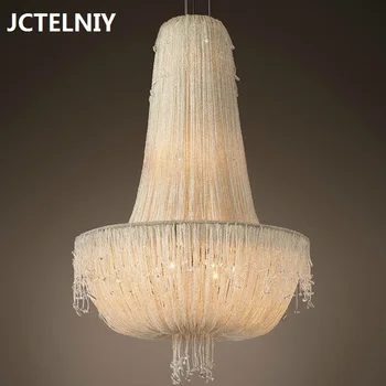 De lux francez lanț de cristal candelabru decorat camera de zi candelabru cu meduze lumini cu LED-uri