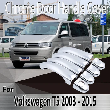 Pentru VW Volkswagen Transporter T5 2003~Styling Autocolante Decor Crom Mânerul Ușii Capacul Refit Accesorii Auto