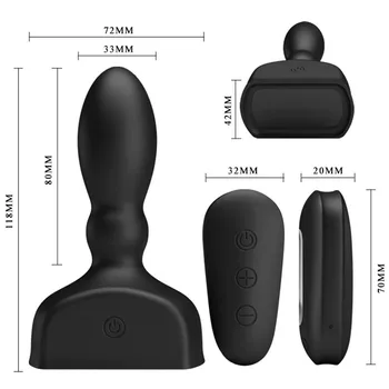 Control Wireless Supradimensionate Gonflabile Pompa De Aer Vibrator Dop De Fund De Expansiune Analsex Penis Artificial Jucarii Sexuale Pentru Femei Barbati Prostata Pentru Masaj