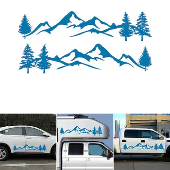 2020 2Pc Camper RV Camion Remorcă Copac Decal Pădure de Vinil Grafică Kit de Munte Decal Supradimensionate Grafic Autocolant