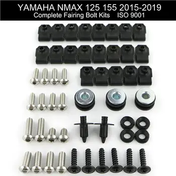 Potrivit Pentru Yamaha NMAX 125 155-2017 2018 2019 Complet Carcasă Șuruburi Kit Cvering Șuruburi Șuruburi Clipuri Nuci Set din Oțel Inoxidabil