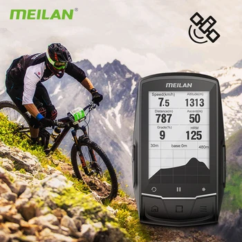 Meilan M1 GPS Biciclete biciclete Computer de Navigare GPS BLE4.0 vitezometru Conecta cu Cadență/HR Monitor/Power meter (nu include)