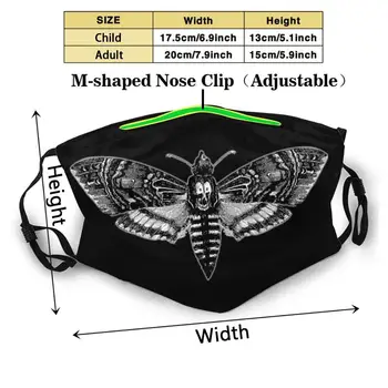 Decese Cap Molie - Tăcerea Mieilor Design Personalizat Pentru Adult Copii Anti-Praf, Filtru Diy Cute Print Lavabil Masca