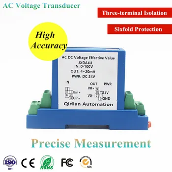 AC Tensiune de Traductor 4-20mA 0-10V Analog Output 10mV/20mV/10V/50V/200V/300V/500V/1000V Intrare Mare Volatge Transmițător