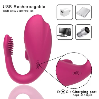 10 Viteze Wireless de Control de la Distanță Dual Vibratoare pentru Femei Clitoris Vagin Stimulator Adult Jucărie Sexuală pentru Femei de sex Feminin Masturbator