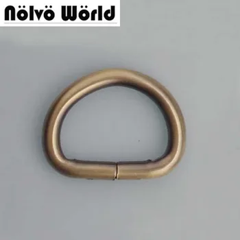 100buc 4.0 mm 20 mm 3/4 inch în interiorul brushed antique brass deschide d inel hardware metal d-ring pentru geantă de mână