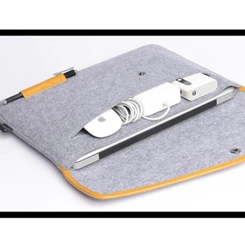 Moda Comprimat de Stocare de Caz Laptop Interior Hasp Sac de Lână Simțit Plic Geanta pentru Notebook Macbook 11/12/13/15inch PC