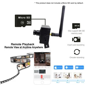 Wifi Mini Camera Ip HD 1080P, 960P 720P Acasă de Securitate Wireless Audio Micro IPCam Mic de Supraveghere CCTV Suport Micro Sd Slot