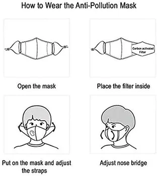 10buc/Lot PM2.5 hârtie de Filtru Anti Ceata gura Masca de fata anti mască de praf, Filtru de carbon activ filtru pentru masca