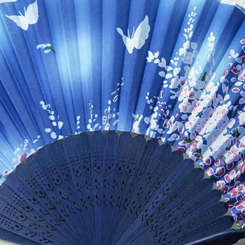 6 Inch Femeie Pliabil Fan Bambus Os Handheld Fan Chinez Fan Pliere