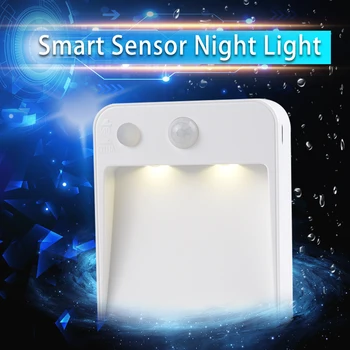 PIR Senzor de Mișcare Lumina de Noapte cu LED de Lumină Cabinet USB Lampă de Perete LED-ul Bateriei Senzor de Mișcare Inteligent Lampa Dulap Lumina de Noapte pentru Copii