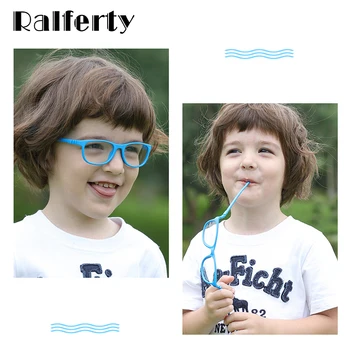 Ralferty Copii Rama de Ochelari pentru Copii Incasabil, Non-șurub TR90 gel de Siliciu Ochelari Cu Șnur Optic Ochelari Ochelari K303