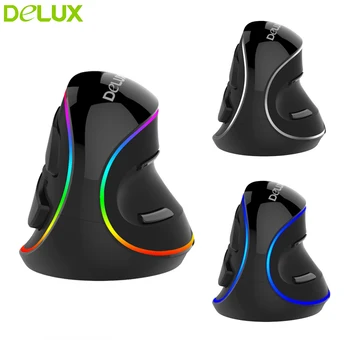 Noi Delux M618 Plus 3D Wireless Gaming Verticale Mouse-ul Reincarcabila RGB Profesionale Ergonomie Soareci de Calculator Mouse-ul pentru Desktop