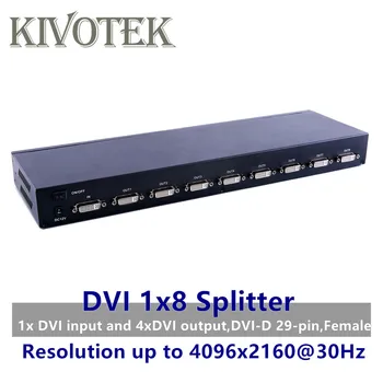 8 Porturi Splitter DVI,Dual link DVI-D 1X8 Splitter Adaptor Distribuitor,Conector de sex Feminin 4096x2160 5VPower Pentru CCTV aparat de Fotografiat Monitor