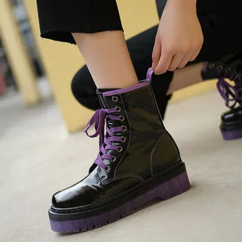 FEDONAS Moda Culori Amestecate Platforma Cizme Femei din Piele de Iarnă 2020 Iarna New Sosire Pantofi Club de Noapte Pantofi de Femeie