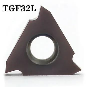 TuGe Strung de cotitură instrumente insertii carbură triunghi insertii de tăiere lama TGF32R TGF32L pentru cioplire 0.5 mm, 1mm, 1.5 mm, 2mm 3mm