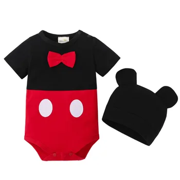 2020 Baby Mickey Drăguț Scurt Cu Mâneci Triunghi Romper Bumbac Salopeta Salopete Set Haine Pentru Copii Pentru Fete, Îmbrăcăminte Pentru Băieți