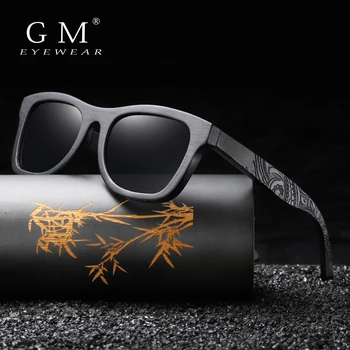 GM Lemn de sex Masculin Doamna ochelari de Soare pentru Barbati Brand de Lux de Designer Polarizat Ochelari de Soare Vintage ochelari de soare pentru Femei Ochelari Cu Cutie Rotundă