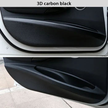 MCrea Auto 3D Usa Anti Kick Pad Mat Autocolante Pentru BMW F30 F31 Seria 3 din Fibra de Carbon M Performance Dovada de Praf Mat Accesorii