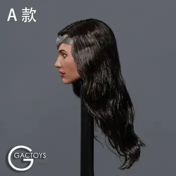 GACTOYS 1/6 Cap de Femeie e de Mirare Fete Gal Gadot GC037 Sculpta Plantat-Model de Păr pentru 12 