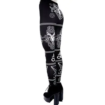 Rosetic Vara Femei Fitness Jambiere Streetwear Gotic Print Casual Jambiere Push-Up Sexy Plus Dimensiune 5XL Negru Print Legging