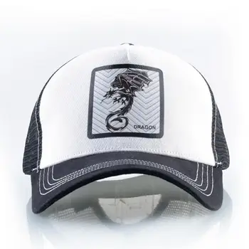 Barbati Sapca de Baseball Moda Snapback Hat Cu Dragon Patch-uri Casual, din Bumbac Tata Pălării ochiurilor de Plasă Respirabil Camionagiu Capace de Oameni Hip Hop Oase