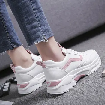 Femei Adidași Respirabil În Aer Liber De Mers Pe Jos Pantofii Femeie Plasă Pantofi Casual Roz Dantela-Up Pantofi Doamnelor 2020 Moda Femei Adidași
