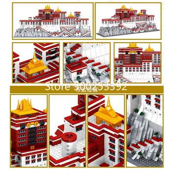 În Stoc 3649PCS Tibet Arhitectura Palatul Potala Model Blocuri Micro Învățământ QL0960 15001 15002 15003 15004 15006