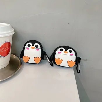 Noi Desene animate Pinguini din PVC Moale pentru căști Geanta Pentru Apple Airpods Gen 1 2 Pro Caz Cască de Protecție Acoperă
