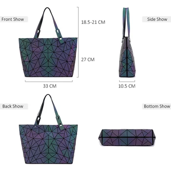Pentru femei sac set de genți de mână pentru femei 2020 crossbody genti Geometrice luminoase geantă de umăr de sex feminin pungă și portofel Tote sac
