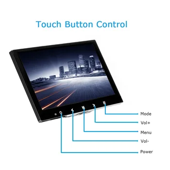 4:3 de 8 inch TFT Color LCD Monitor Video HDMI, VGA, BNC Intrare AV pentru PC CCTV de Securitate și Suport de Rotație Ecran